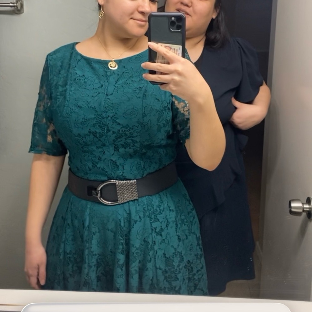 Elegant Green Lace Dress